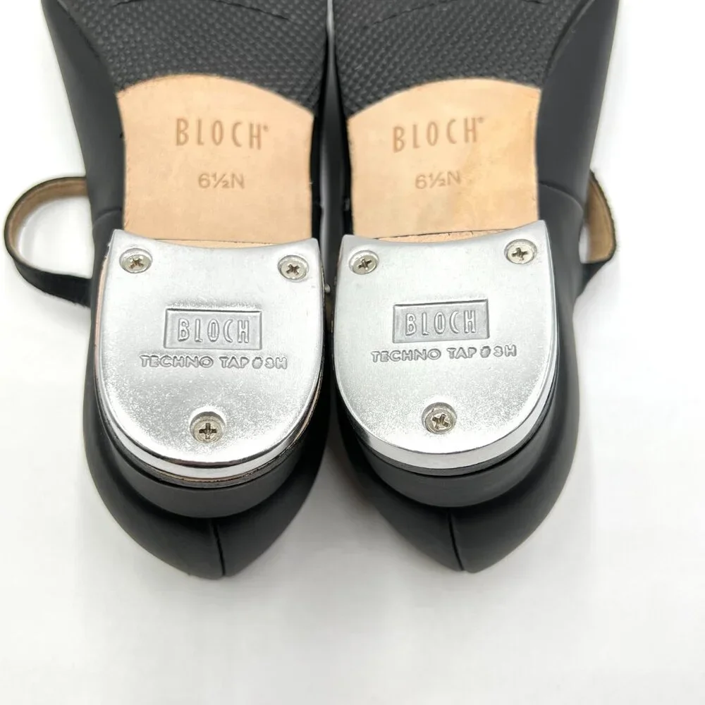 6.5N 6.5 NARROW WIDTH Bloch S0302L Tap On‎ Black Leather Mary Jane Dance Shoes